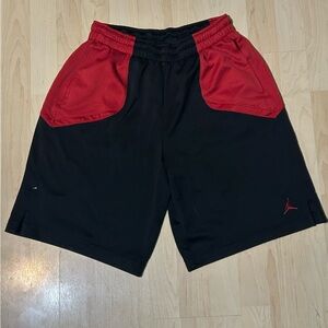 Jordan Men's Athletic Shorts in Black and Red